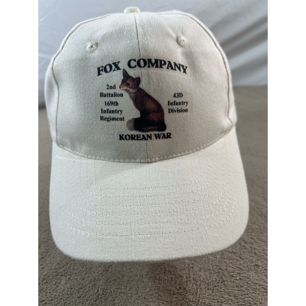 Fox Company 2nd Battalion 169th Infantry Regiment Korean War White Cap Hat